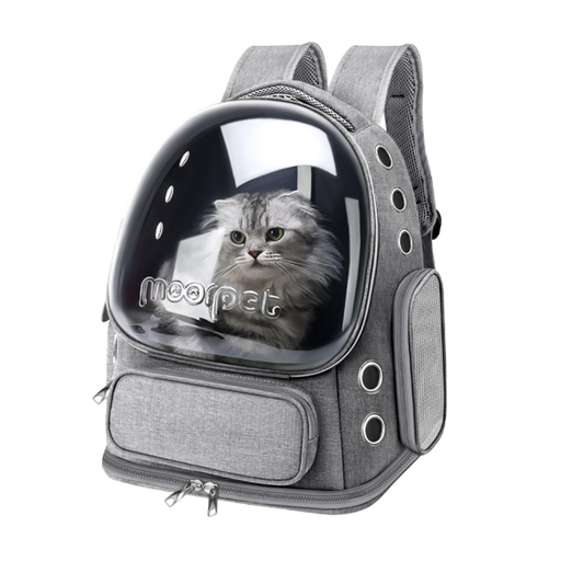 [M08-B1] Philozoo Moorpet Transportadora Gato Gris