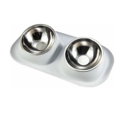 [OC14] Plato Doble Acero AntihormigasCon Base Plastico