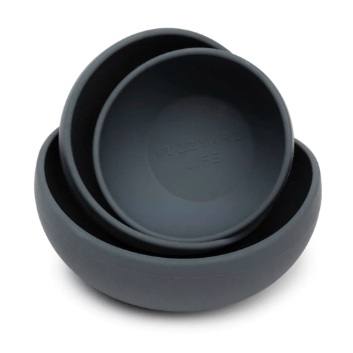 FuzzYard Life Silicone Bowl - Slate Grey