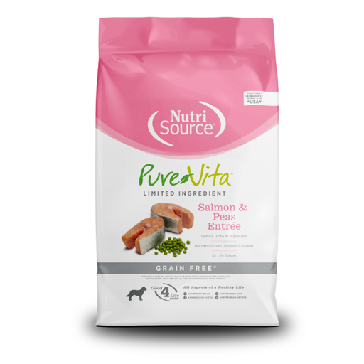 [17711] Nutrisource PureVita Small Bites Salm&GreeL Grain Free 1.8Kg