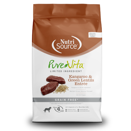 [18211] Nutrisource PureVita Kangaroo&Green Lentils Entrée  Grain Free 1.8 Kg