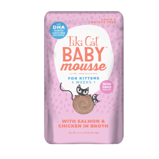 [TIKI/48019] Tiki Cat Baby Mousse With Salmon and Chicken In Broth Pouch