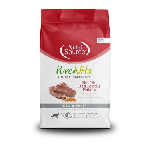 [18111] Nutrisource PureVita Beef and Red Grain Free 1.8kg