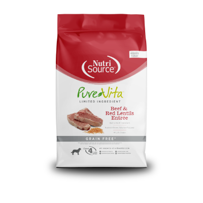 [18112] Nutrisource PureVita Beef and Red Grain Free 5.4kg