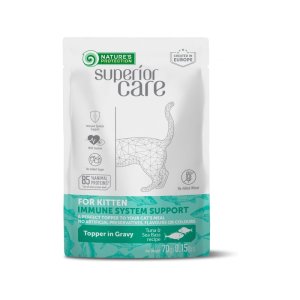 [63930] Natures Protection Superior Care Pouch Sistema Inmune Kitten Atún Y Lubina 70gr