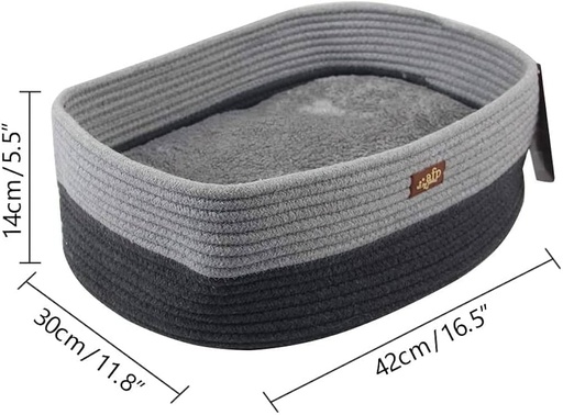 [2129] Cama Ovalada Para Gatos Gris