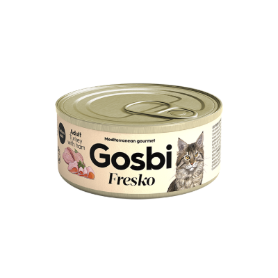 [71109] FRESKO CAT ADULT TURKEY WITH HAM 70 GR.