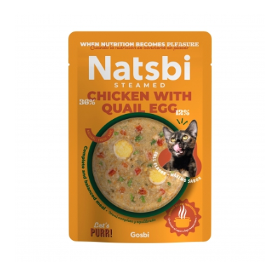 [72156] NATSBI CAT STEAMED CHICKEN WITH QUAIL EGG 80 g