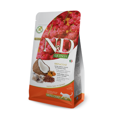 [PNQ015013B] N&D Quinoa Felina Adult Skin Peixi 1.5 KG