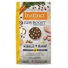 [6165284] Instinct Dog Food Raw Boost Whole Grain Real Chicken & Brown Rice 9.09kg