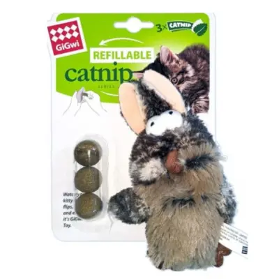 [7496] Gigwi - Rabbit Refillable Catnip With 3 Catnip Balls