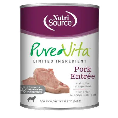[96106] Nutrisource PureVita Grain Free Dog Pork 348 g 