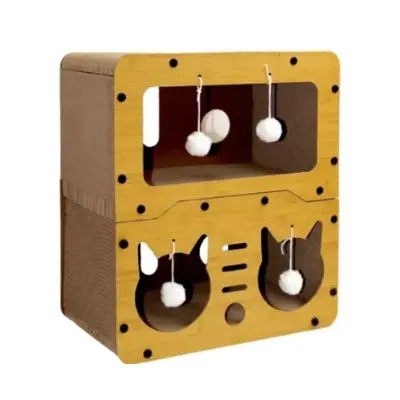 [DYO089] Rascador Casa De Cartón Para Gato 45*28*52 cm 