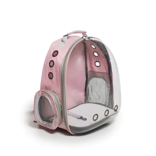 [BAT02-19] Mochila Transportadora Cápsula para Mascotas - Rosada