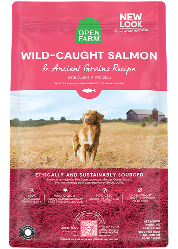 [683547125414] Wild Caught Salmon & Ancient Grains Kibble 22lb