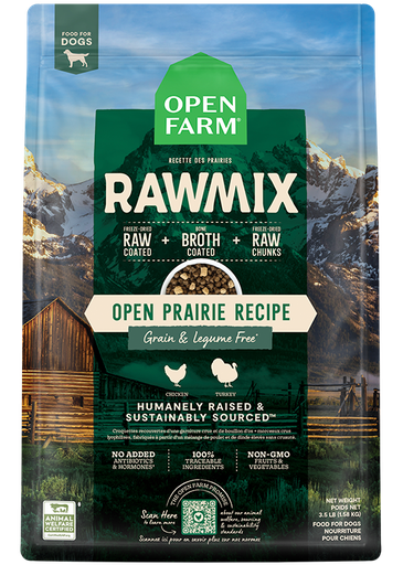 [683547129313] RawMix Open Prairie Grain Free Kibble 3.5lb