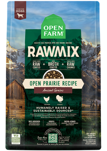 [683547129443] RawMix Open Prairie Ancient Grain Kibble 20lb
