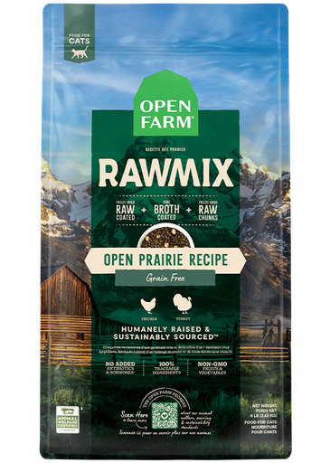 [683547129900] RawMix Open Prairie Grain Free Cat Kibble 8lb