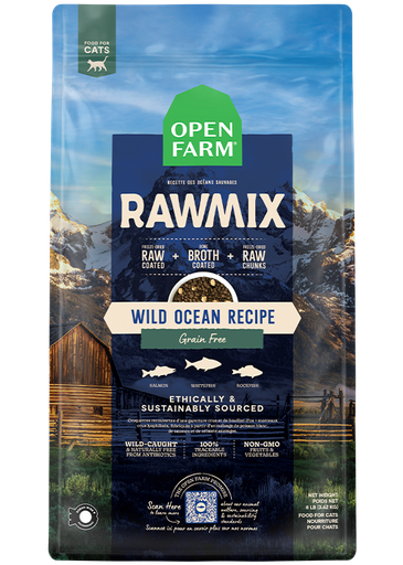 [683547129917] RawMix Wild Ocean Grain Free Cat Kibble 8lb