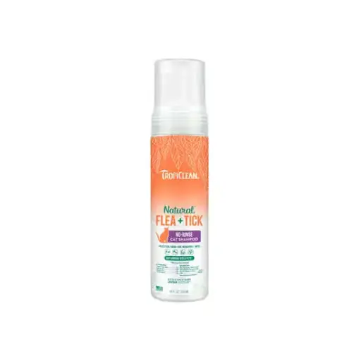 [FTWS7.4Z-CT] Tropiclean Shampoo Seco Contra Pulgas Y Garrapatas Para Gatos 